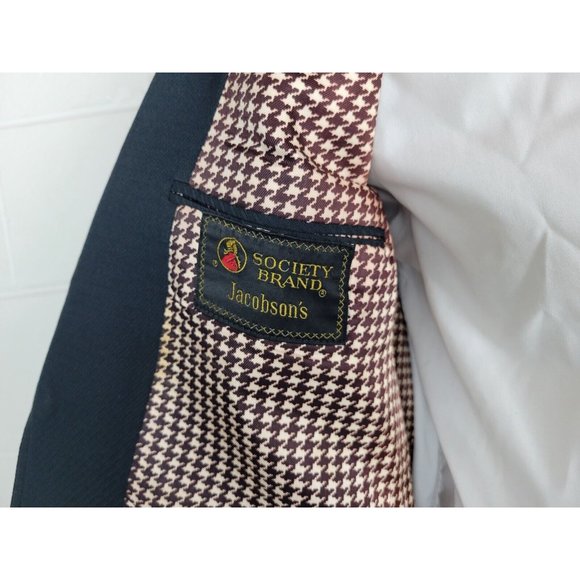 Vintage‎ 70s Society Brand Black Polyester Leisure Sport Coat sz 40? - Picture 8 of 12